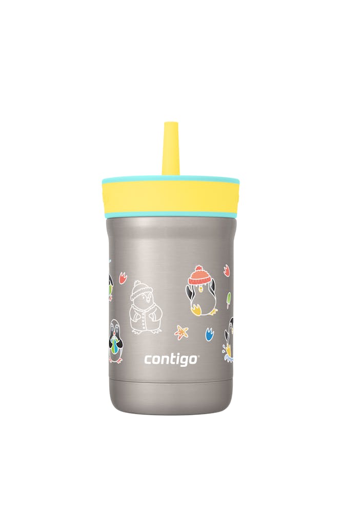 Kids Leighton Spill-Proof Stainless Steel Tumbler with Straw, 12oz A9