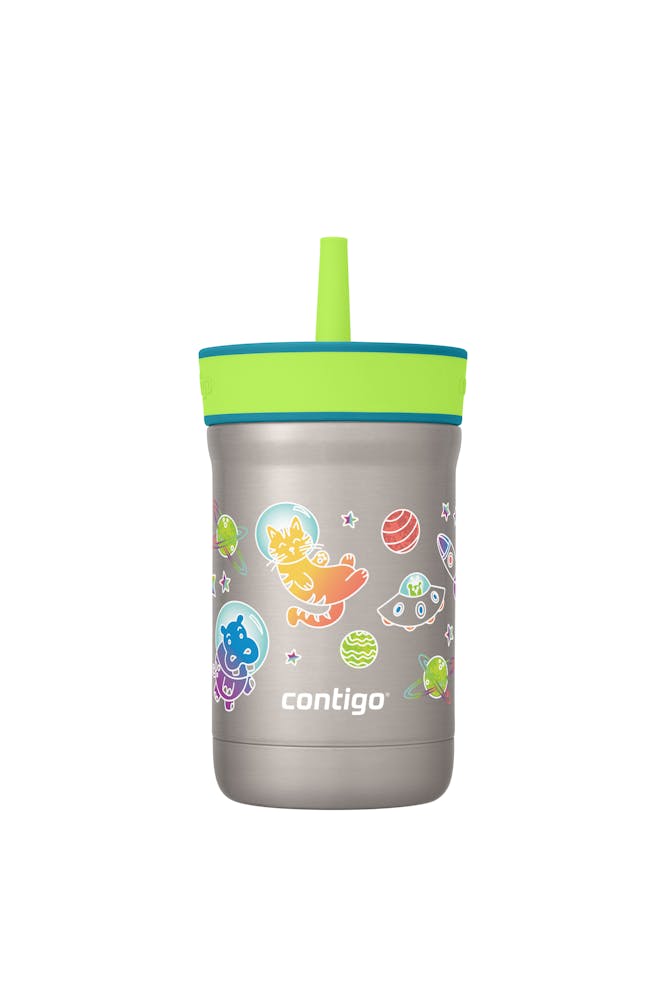 Kids Leighton Spill-Proof Stainless Steel Tumbler with Straw, 12oz A9