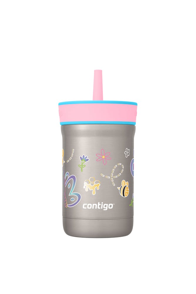 Kids Leighton Spill-Proof Stainless Steel Tumbler with Straw, 12oz A9